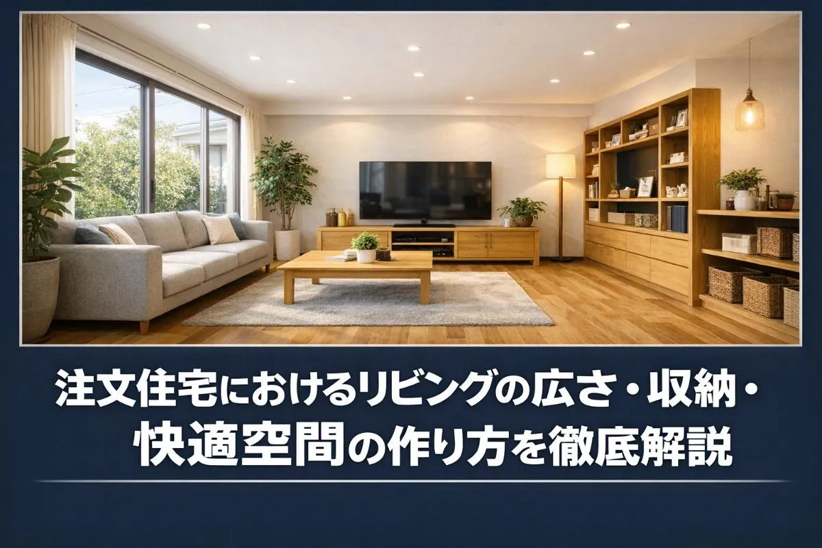 注文住宅におけるリビングの広さ・収納・快適空間の作り方を徹底解説