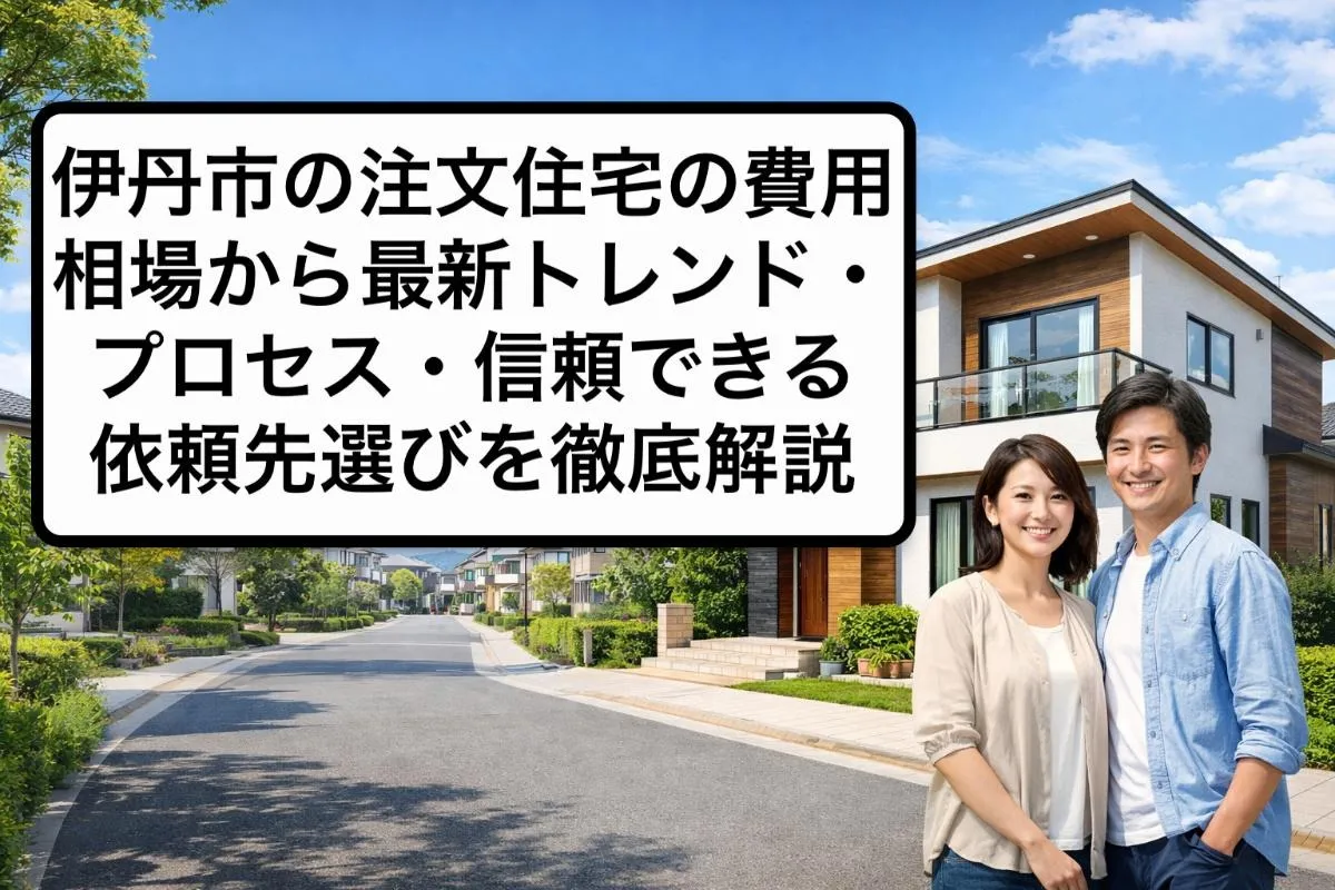 伊丹市の注文住宅の費用相場から最新トレンド・プロセス・信頼できる依頼先選びを徹底解説