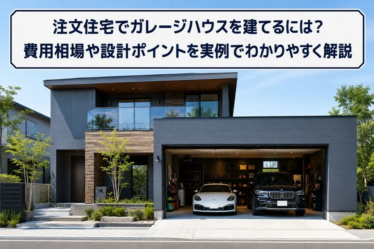 注文住宅でガレージハウスを建てるには?費用相場や設計ポイントを実例でわかりやすく解説